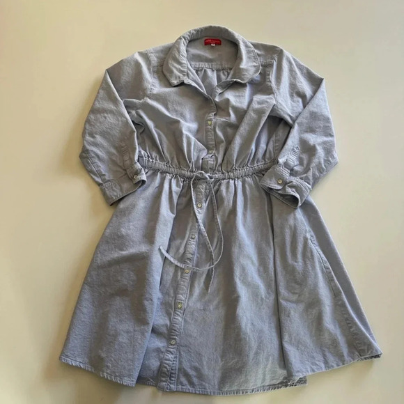 earth music&ecology Red Label- Chambray- Lightweight-Button Up- Dress-Women’s M - Picture 1 of 15